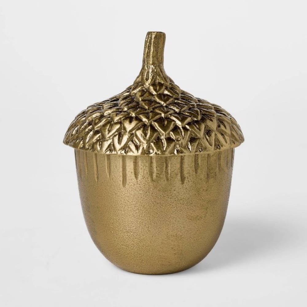 Threshold Studio McGee Cast Metal Acorn Canister Gold